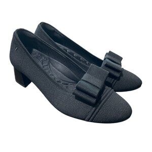 Vivaia Titli Black Heels With Interchangeable Bows Womens Size 39.5 / US 8.5